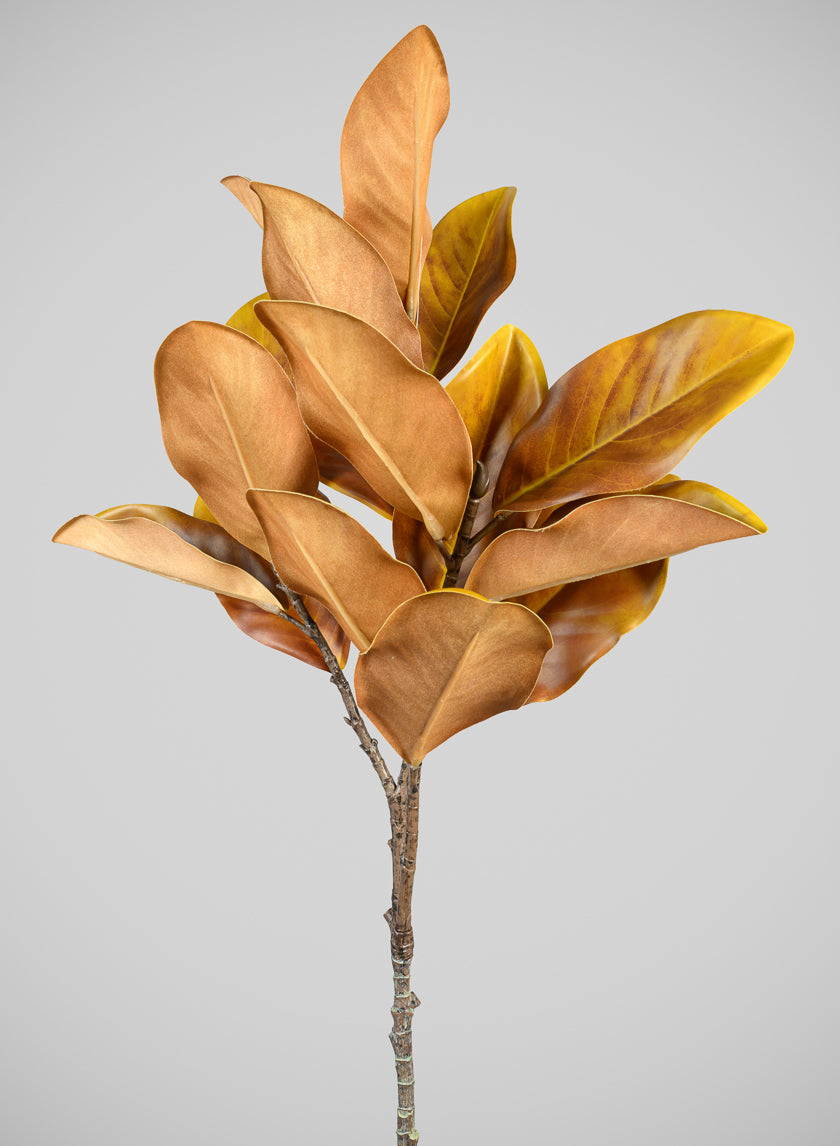 40in Long Real Touch Real Look Autumn Magnolia Leaves Stem