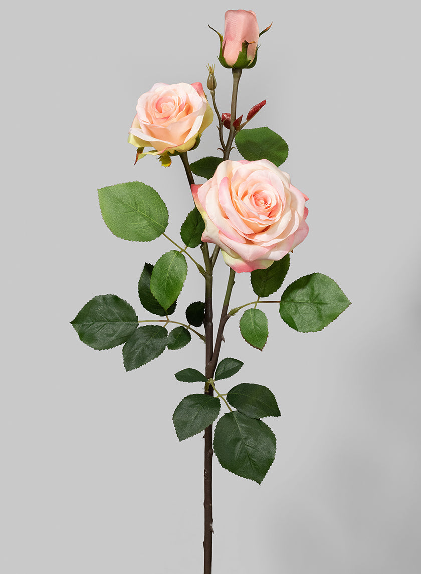 30in Long Light Pink New York Rose Spray