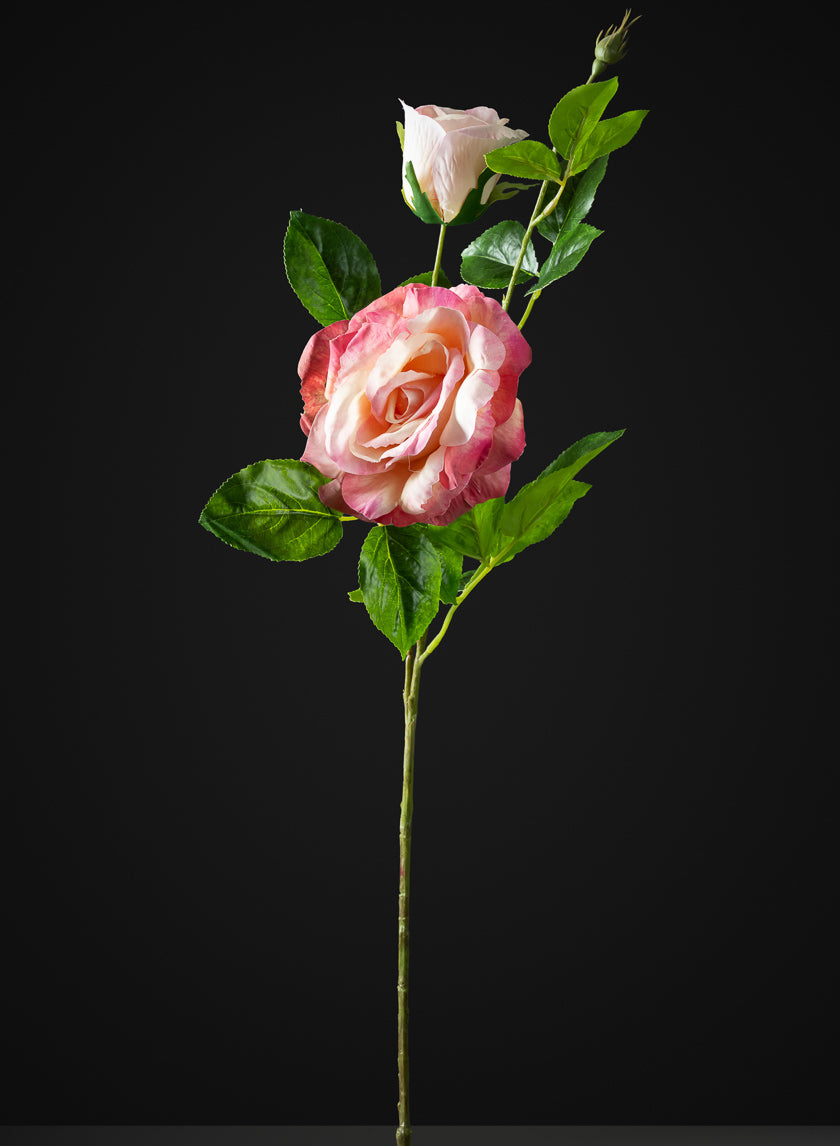 32in Long Pink Real Touch Garden Rose Spray, Case of 12
