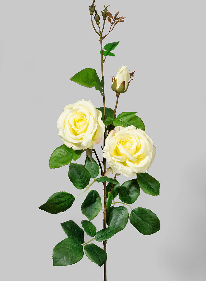 35in Long White Rose Spray