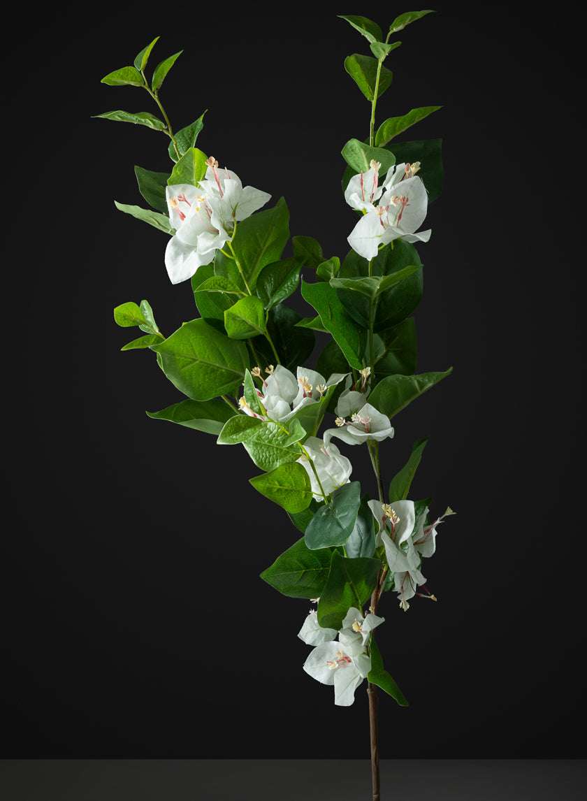 34in Long White Faux Bougainvillea Spray, Case of 12