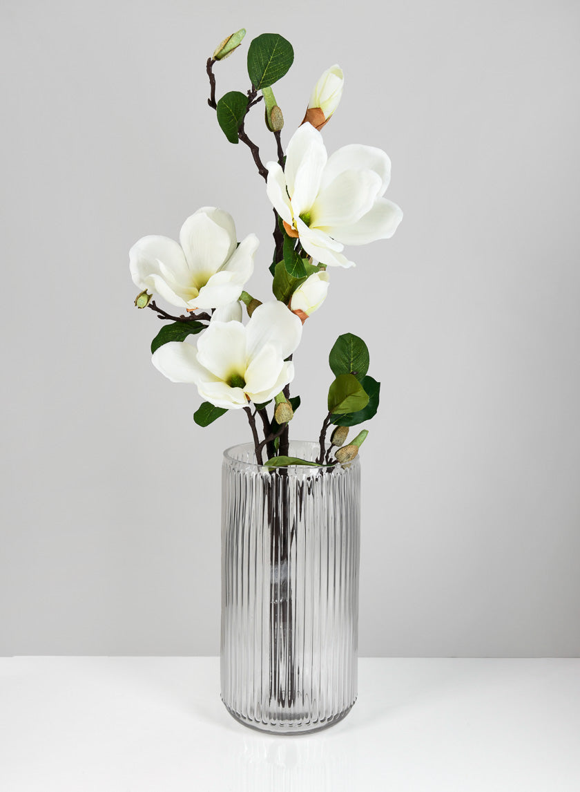 28in Long White Artificial Magnolia Spray