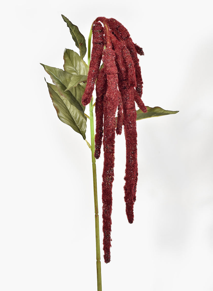 43in Long Deep Red Amaranthus Ponytails