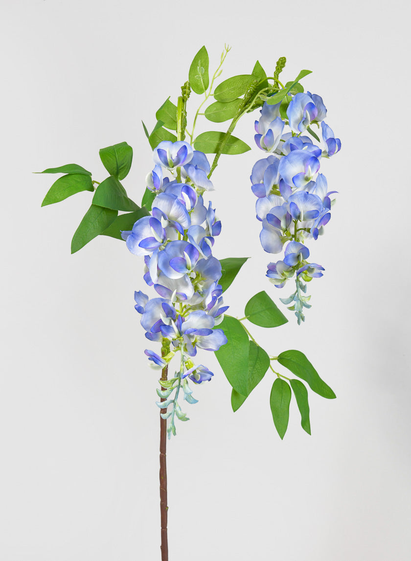 37in Long Blue Wisteria Spray, Case of 12