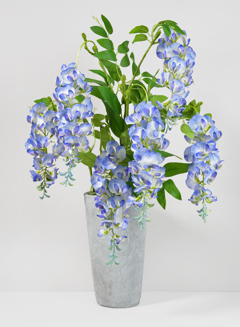 37in Long Blue Wisteria Spray, Case of 12