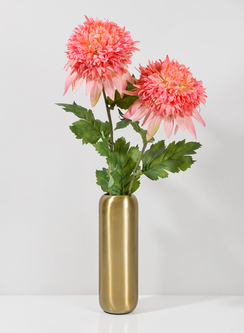 29.5in Long Peach Chrysanthemum Spray