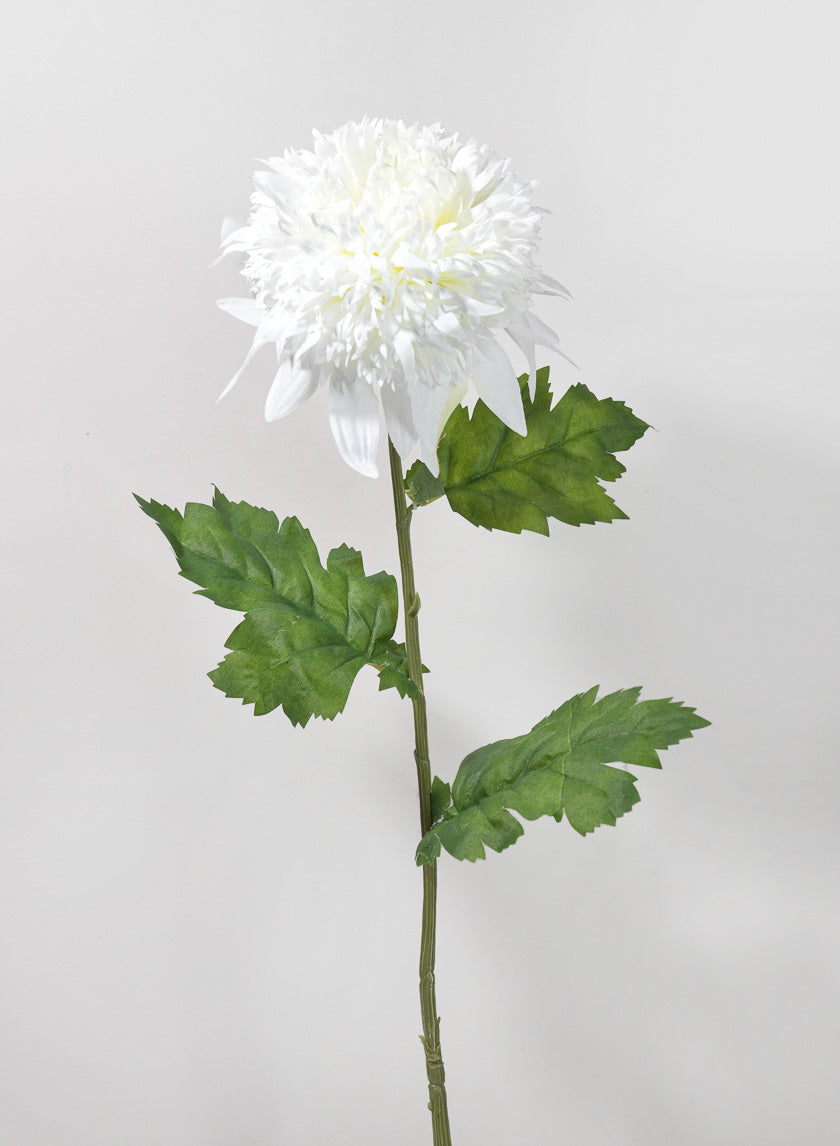 29.5in Long White Chrysanthemum Spray