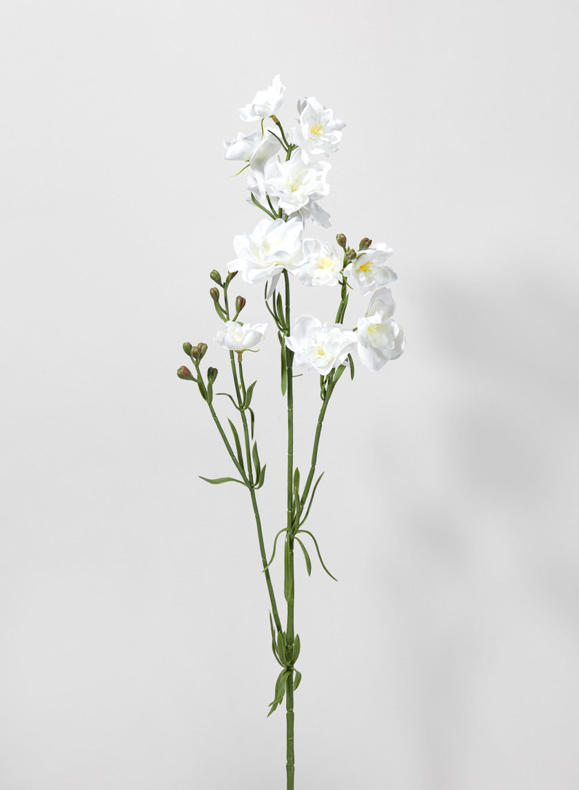 33in Long White Bouquet Larkspur Spray