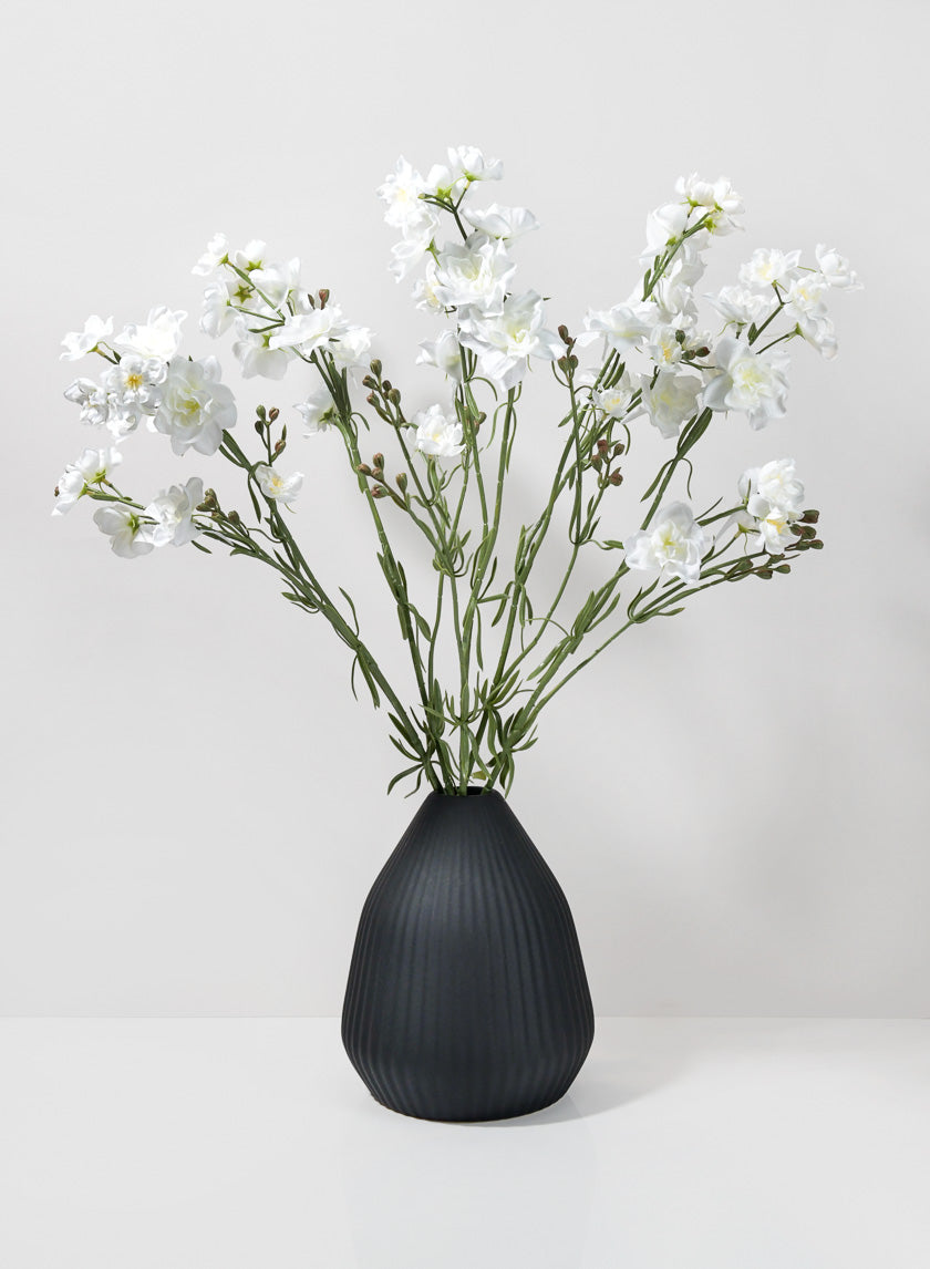 33in Long White Bouquet Larkspur Spray