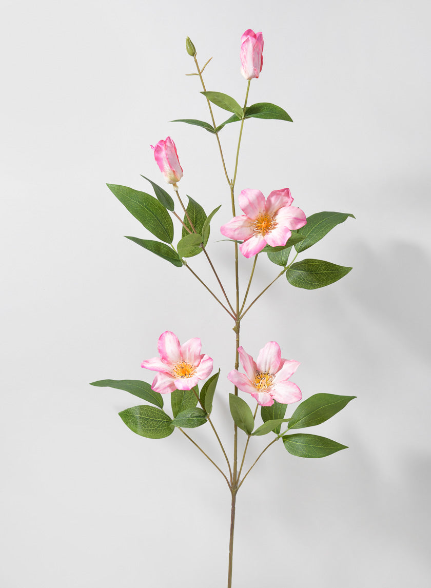 32.5in Long Pink Clematis Spray