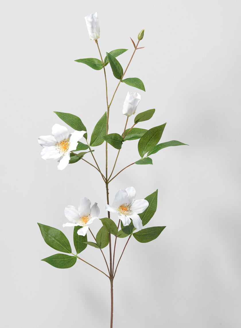 32.5in Long White Clematis Spray