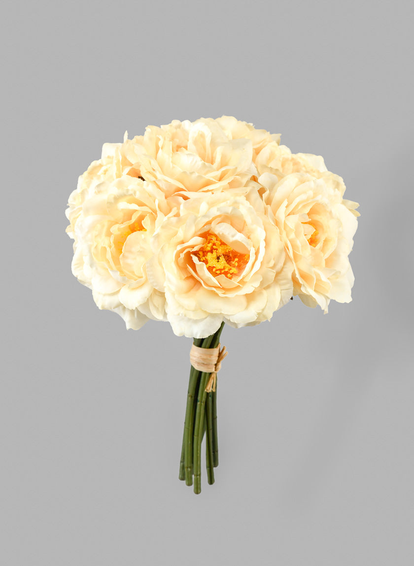 10in Long Pale Peach Tea Flower Bouquet