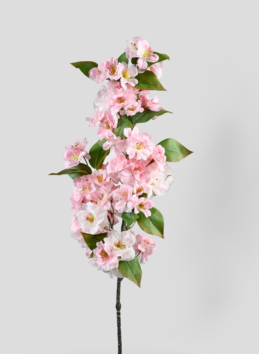 33in Long Pale Pink Cherry Blossom Spray