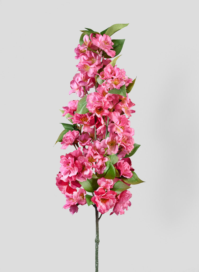 33in Long Pink Cherry Blossom Spray