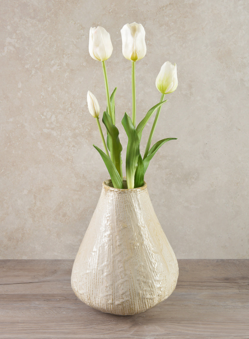 19in Long Cream Tulip Bunch
