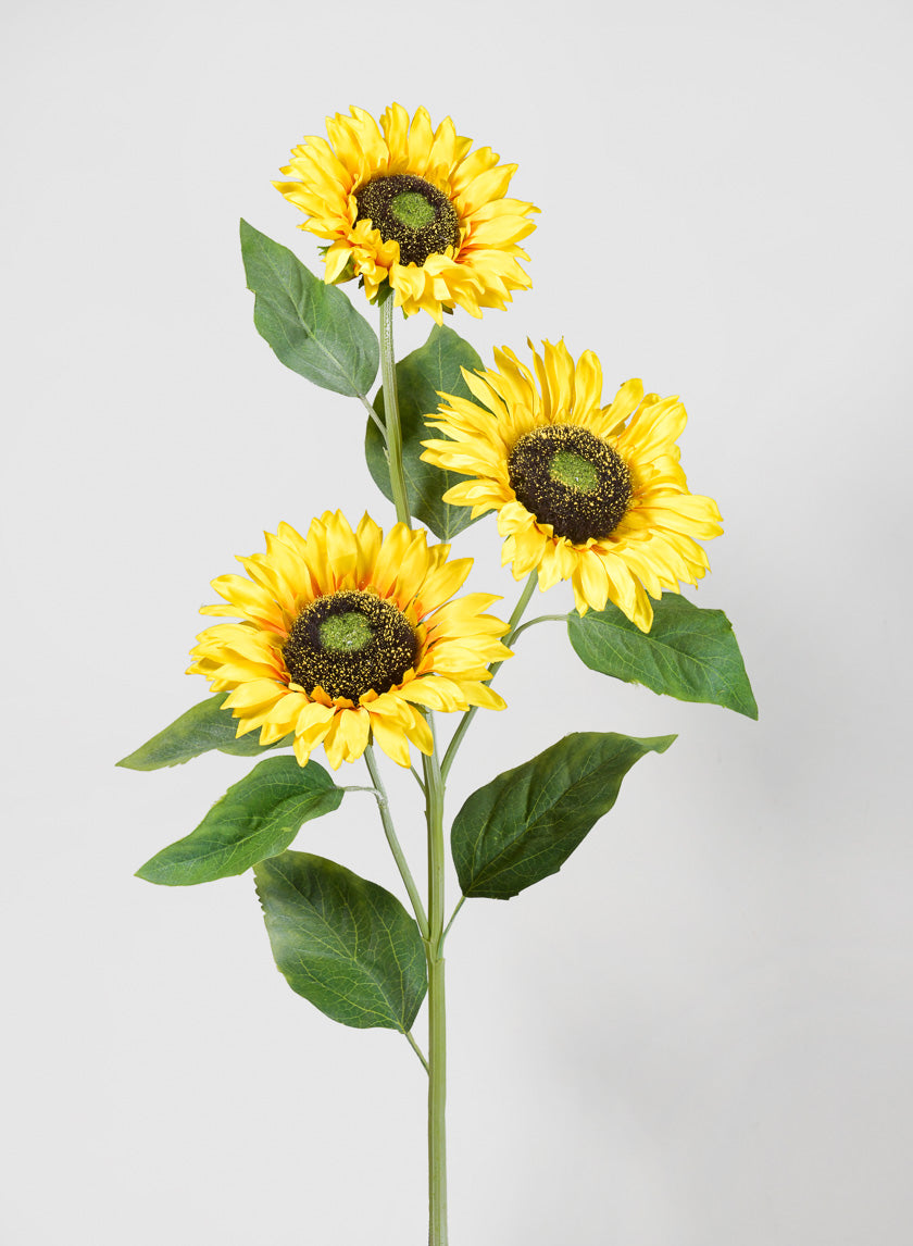 38in Long Yellow Sunflower Stem
