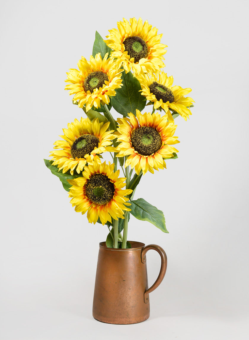 38in Long Yellow Sunflower Stem