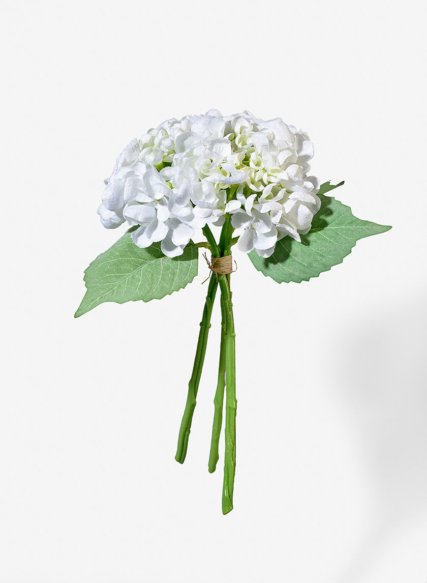 14in Long White Hydrangea Bouquet