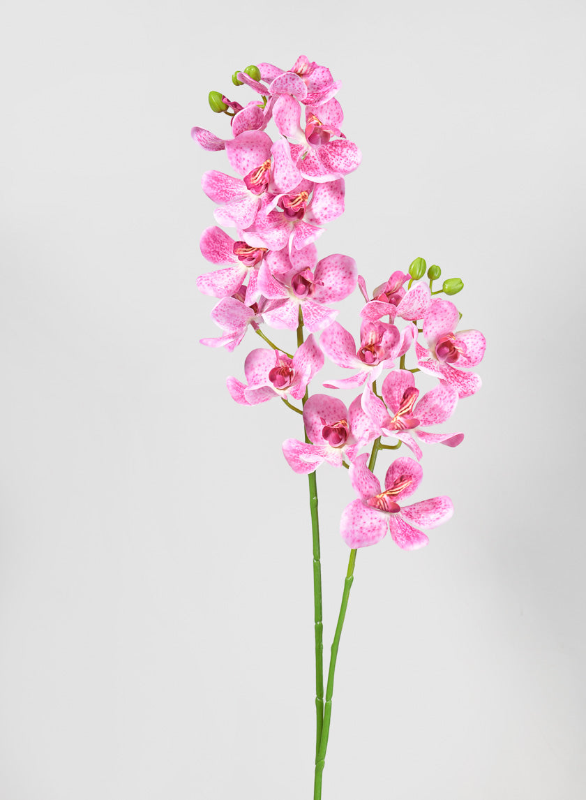 33in Long Pink Double Orchid Stem