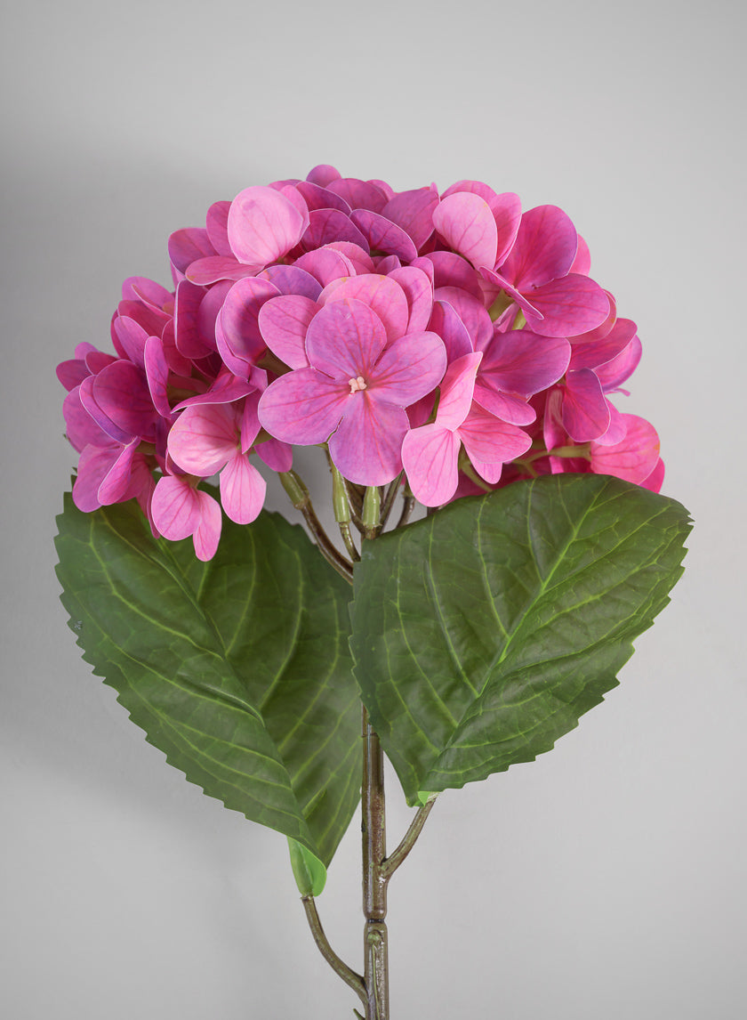 22in Long Pink Hydrangea Spray, Case of 12