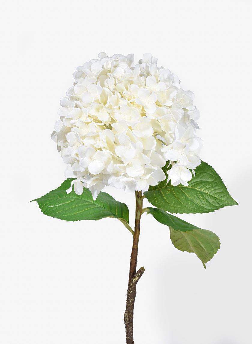 29in Long White Hydrangea Spray, Case of 12