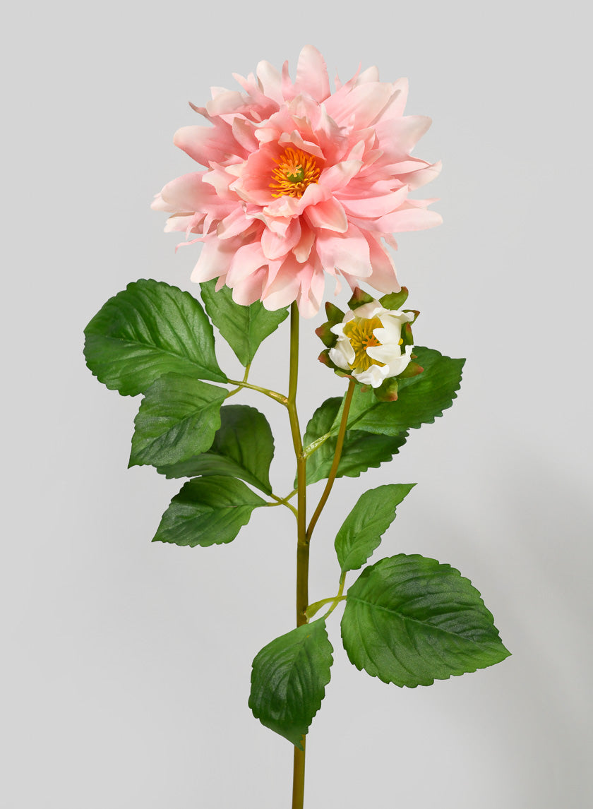 29in Long Pink Dahlia Stem