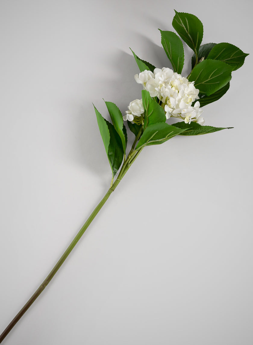 32in Long White Hydrangea Spray, Case of 6