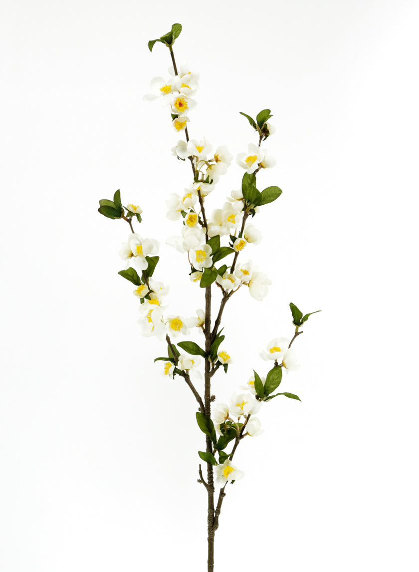 39in Long Cream Apple Blossom Branch, Case of 12