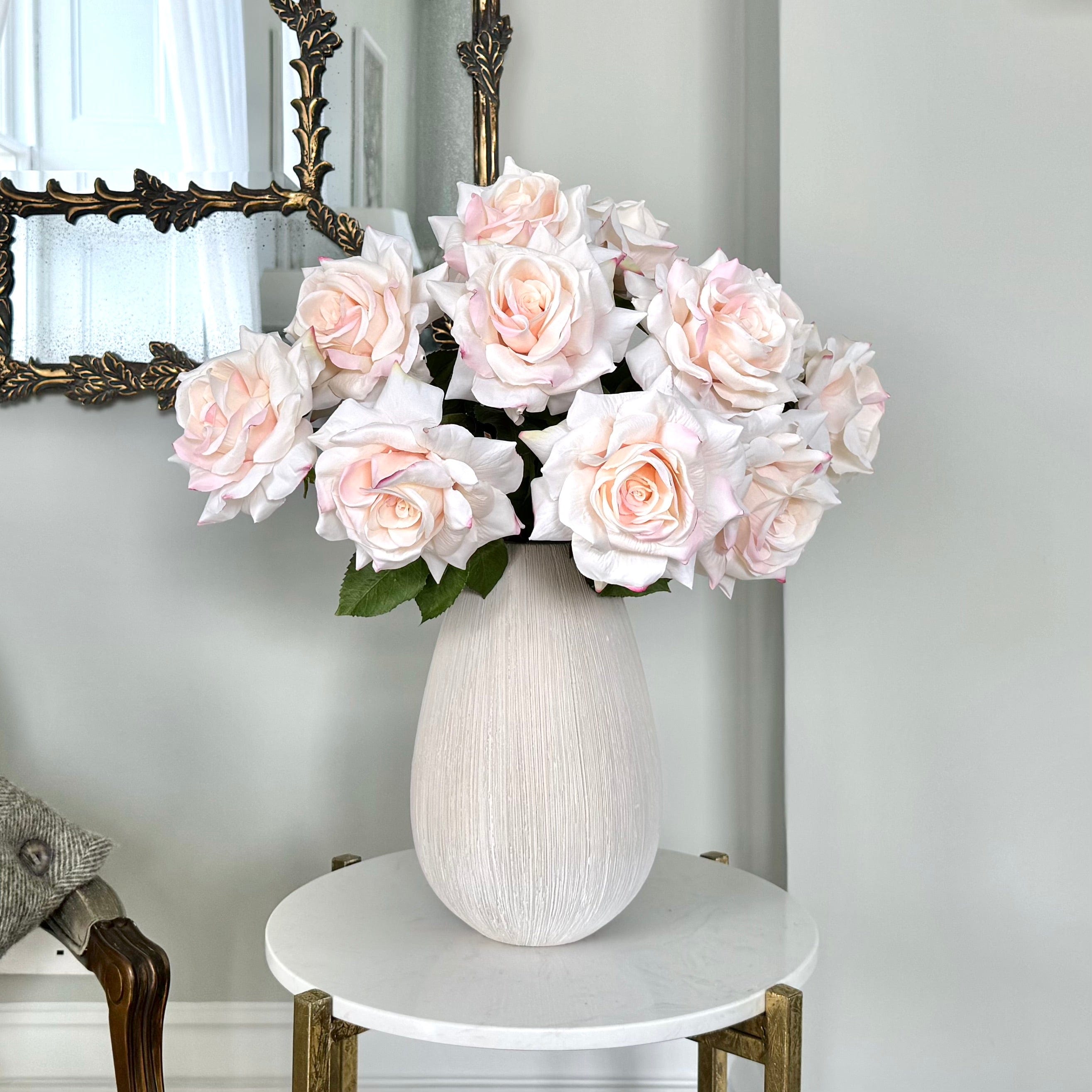 Artificial Blush Pink Tea Rose