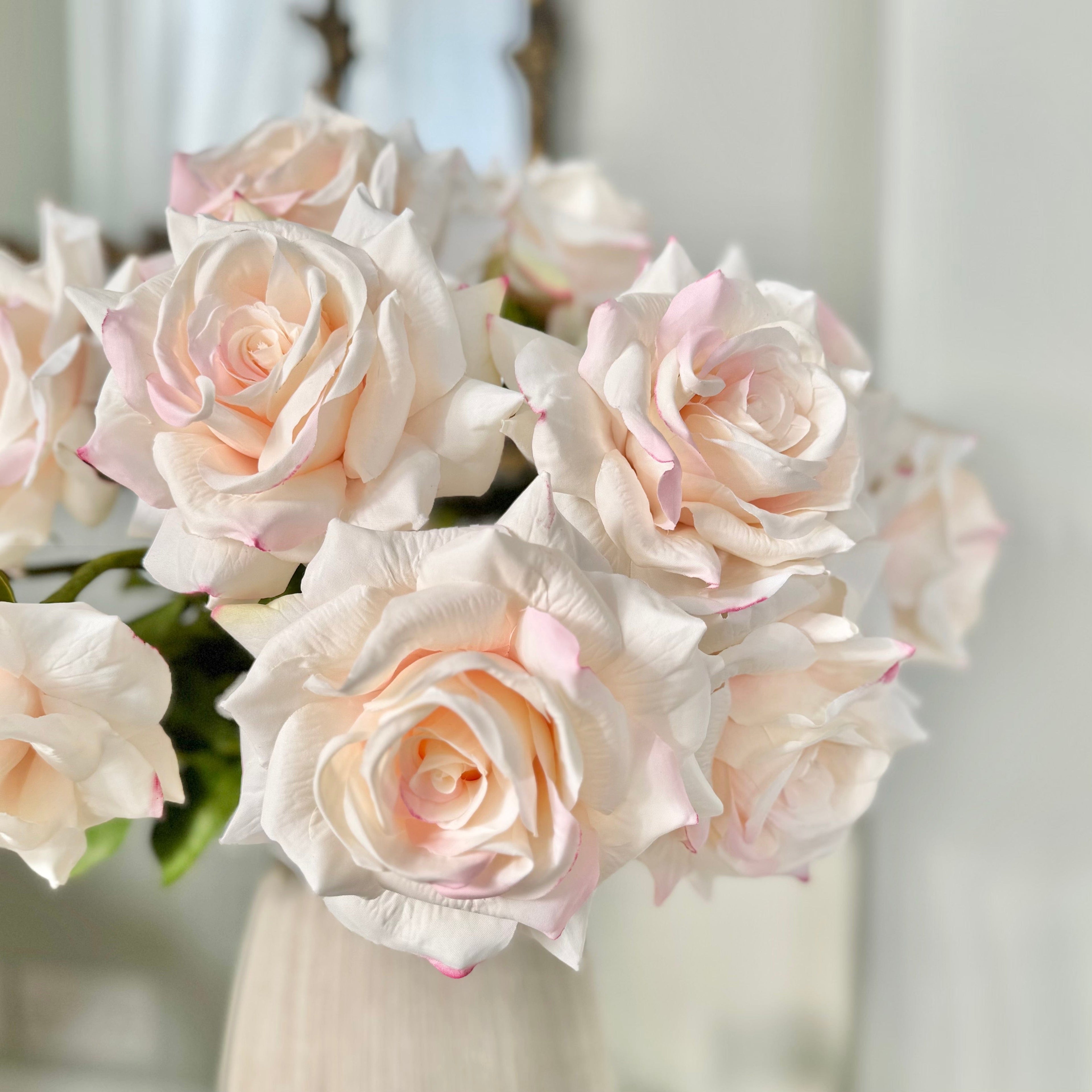 Artificial Blush Pink Tea Rose