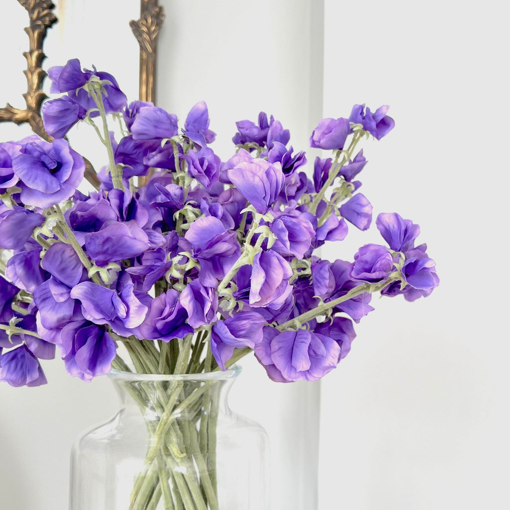 Artificial Small Dark Purple Sweet Pea