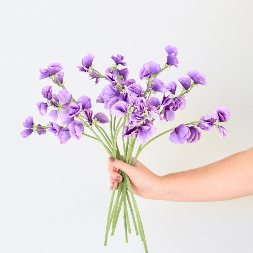 Artificial Small Dark Purple Sweet Pea