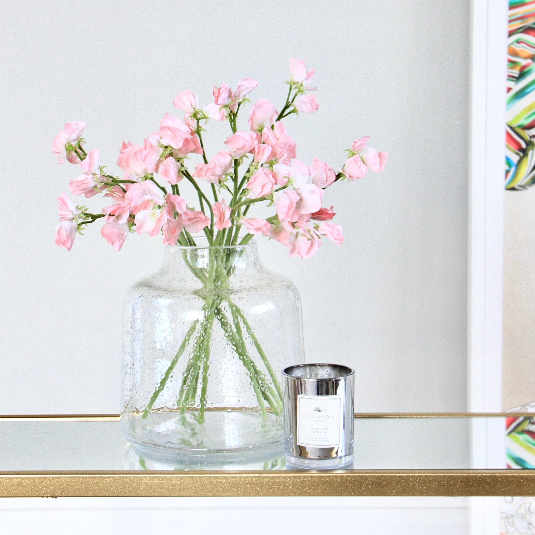 Artificial Small Light Pink Sweet Pea