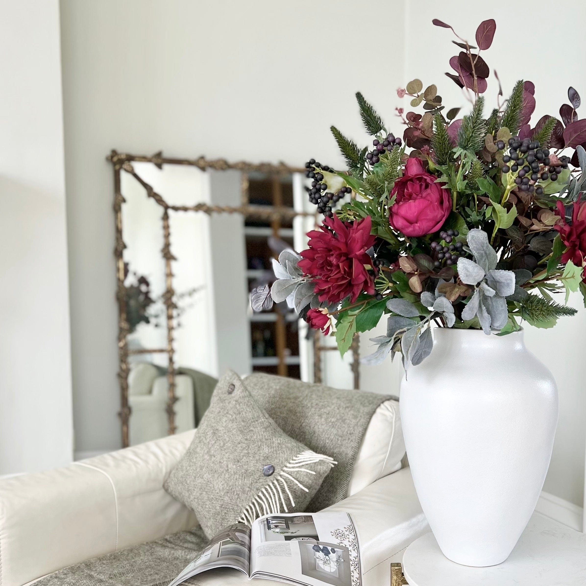 Burgundy Beauty Artificial Flower Bouquet