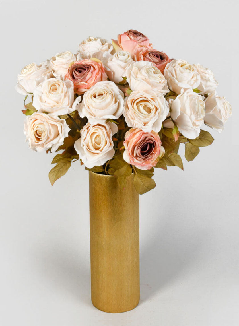 26.5in Long Cream Single Tea Rose Spray