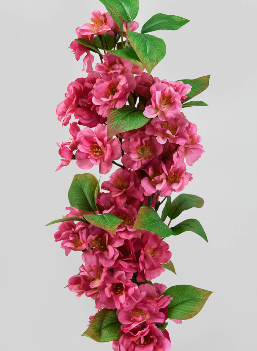 33in Long Pink Cherry Blossom Spray