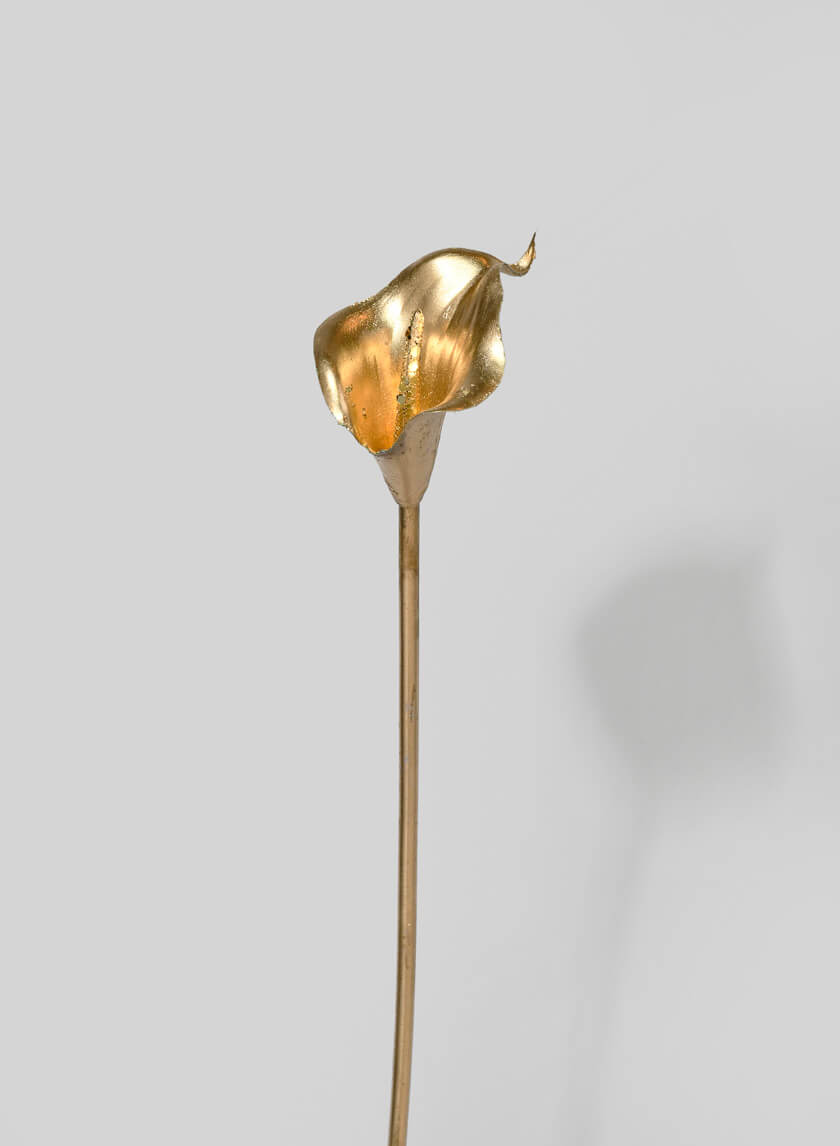17in Long Gold Calla Lily Stem