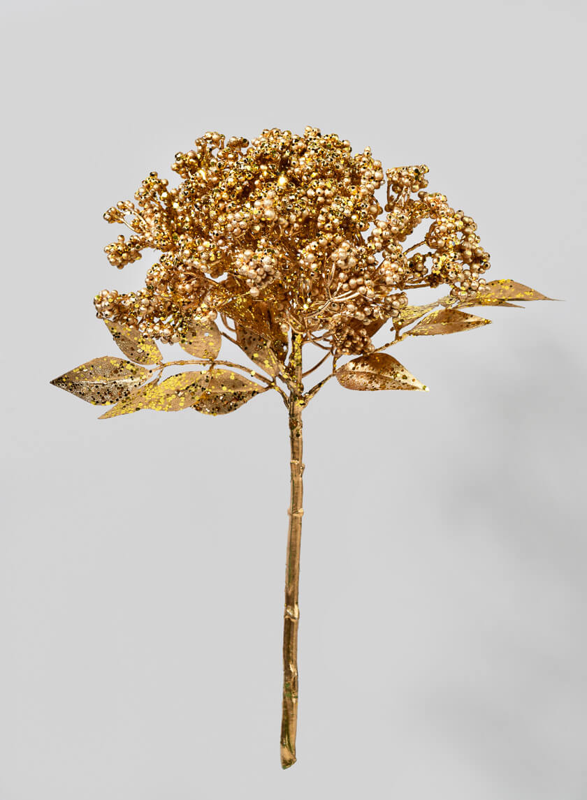 13in Long Gold Queen Anne's Lace Stem