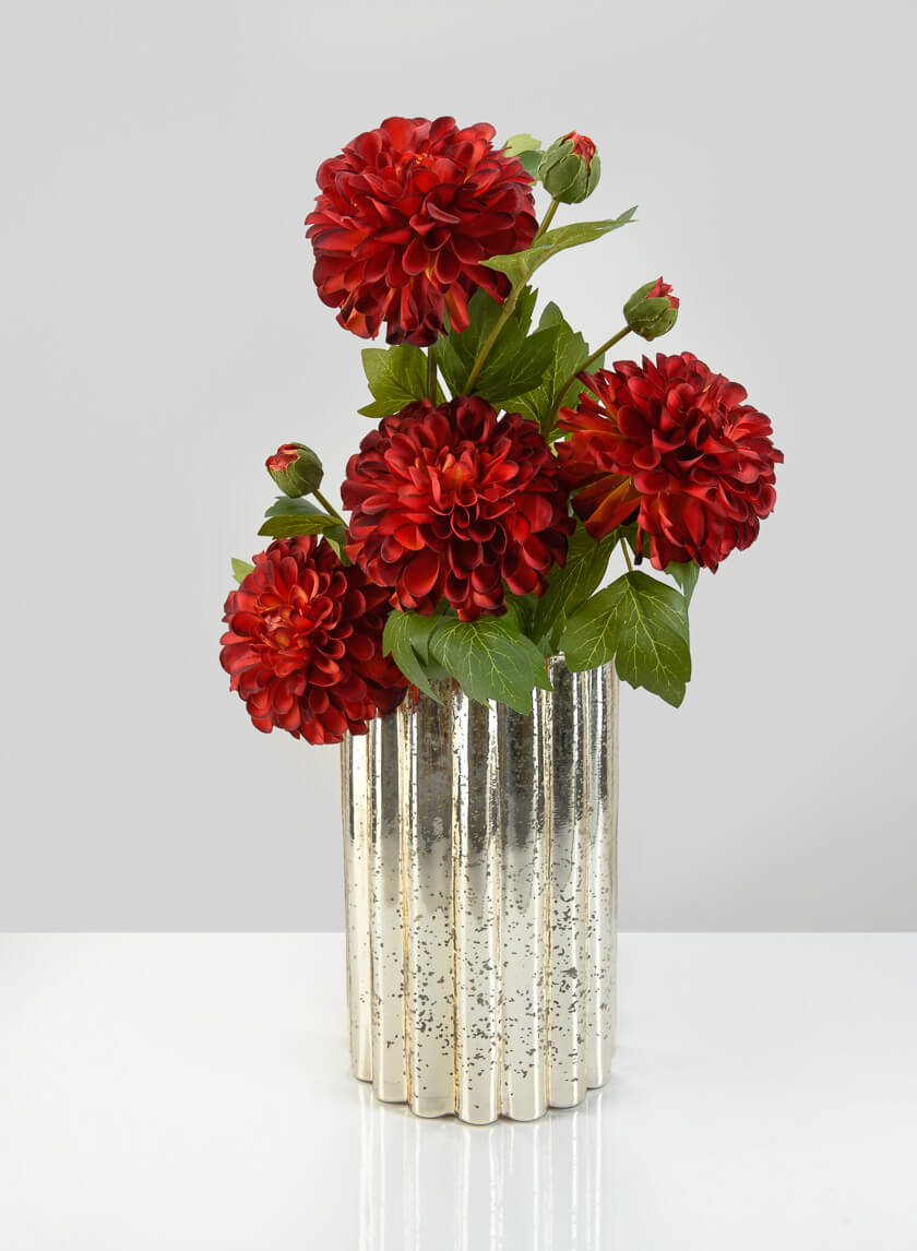 32in Long Red Dahlia Stem