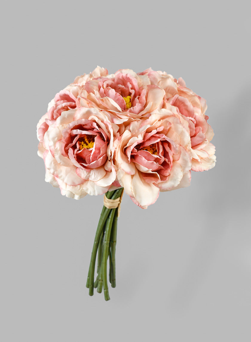 10in Long Light Pink Tea Flower Bouquet