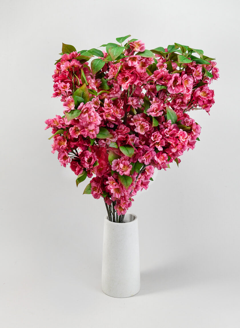 33in Long Pink Cherry Blossom Spray
