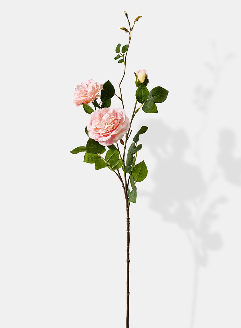 35in Long Pink Peony Rose Spray, Case of 12