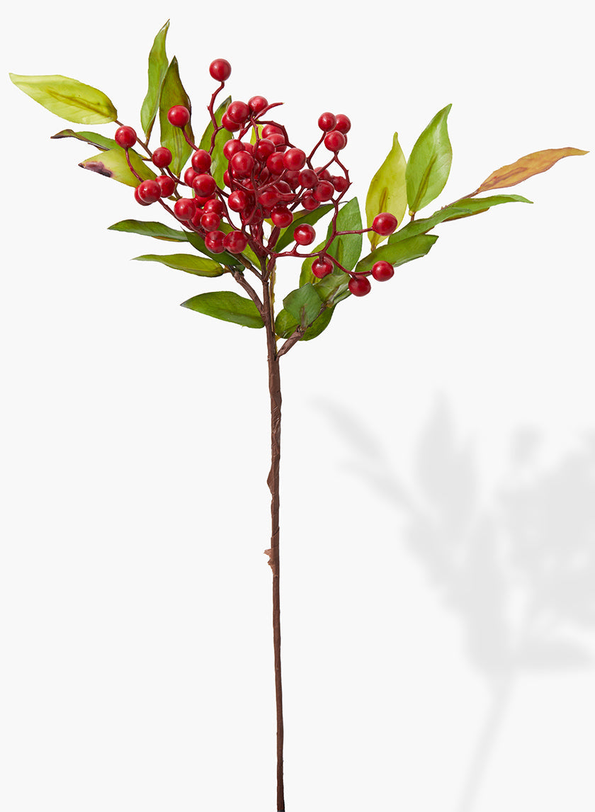 17in Long Red Berry Branch