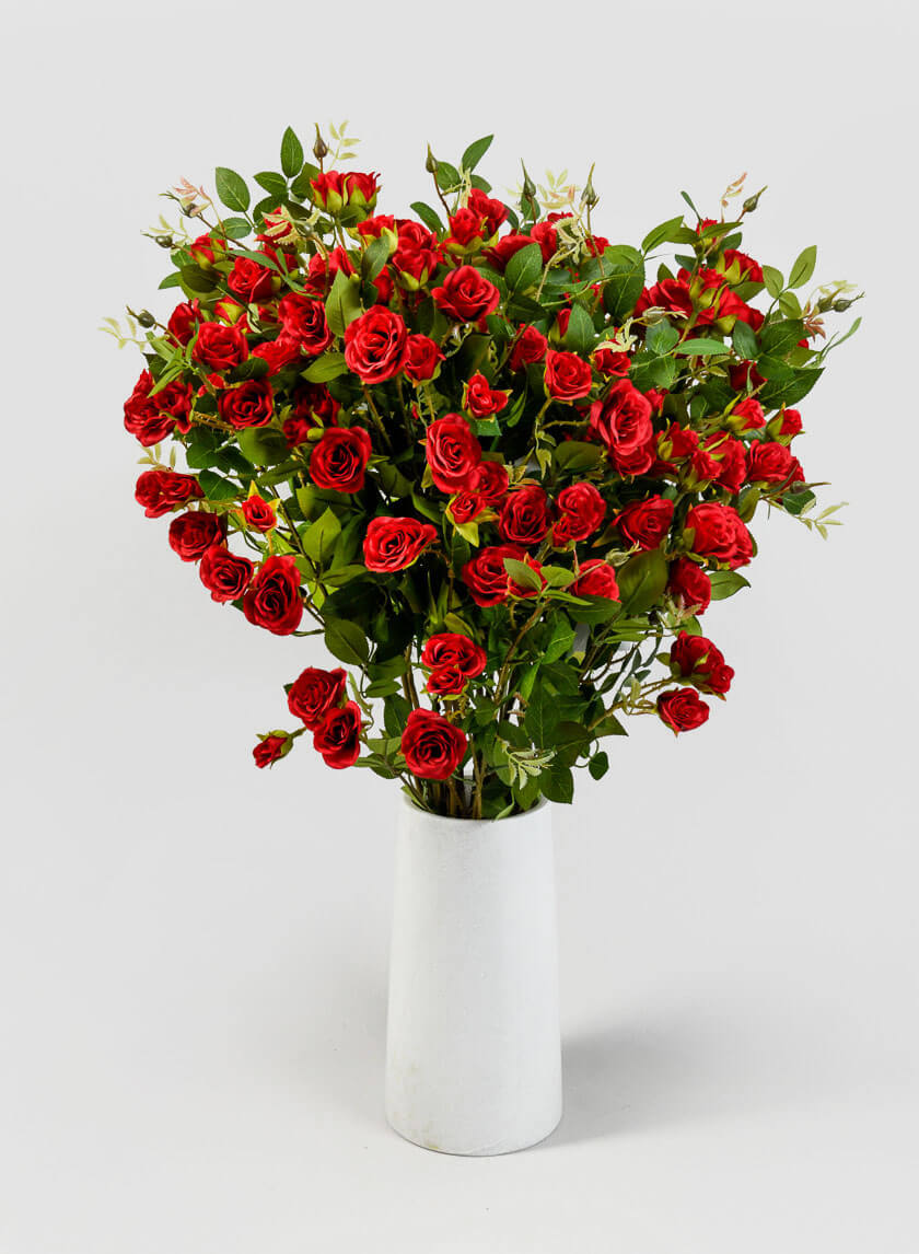 32in Long Red Old China Monthly Rose