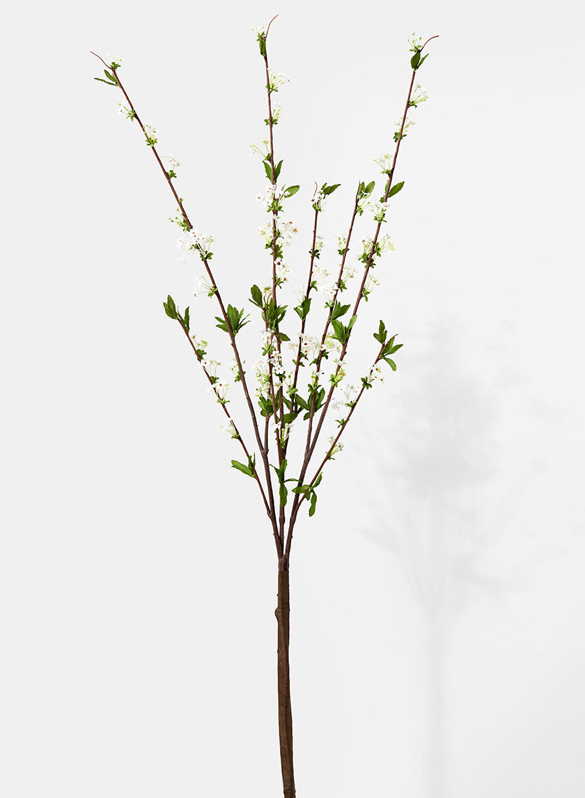 39in Long White Thunberg Spirea Spray