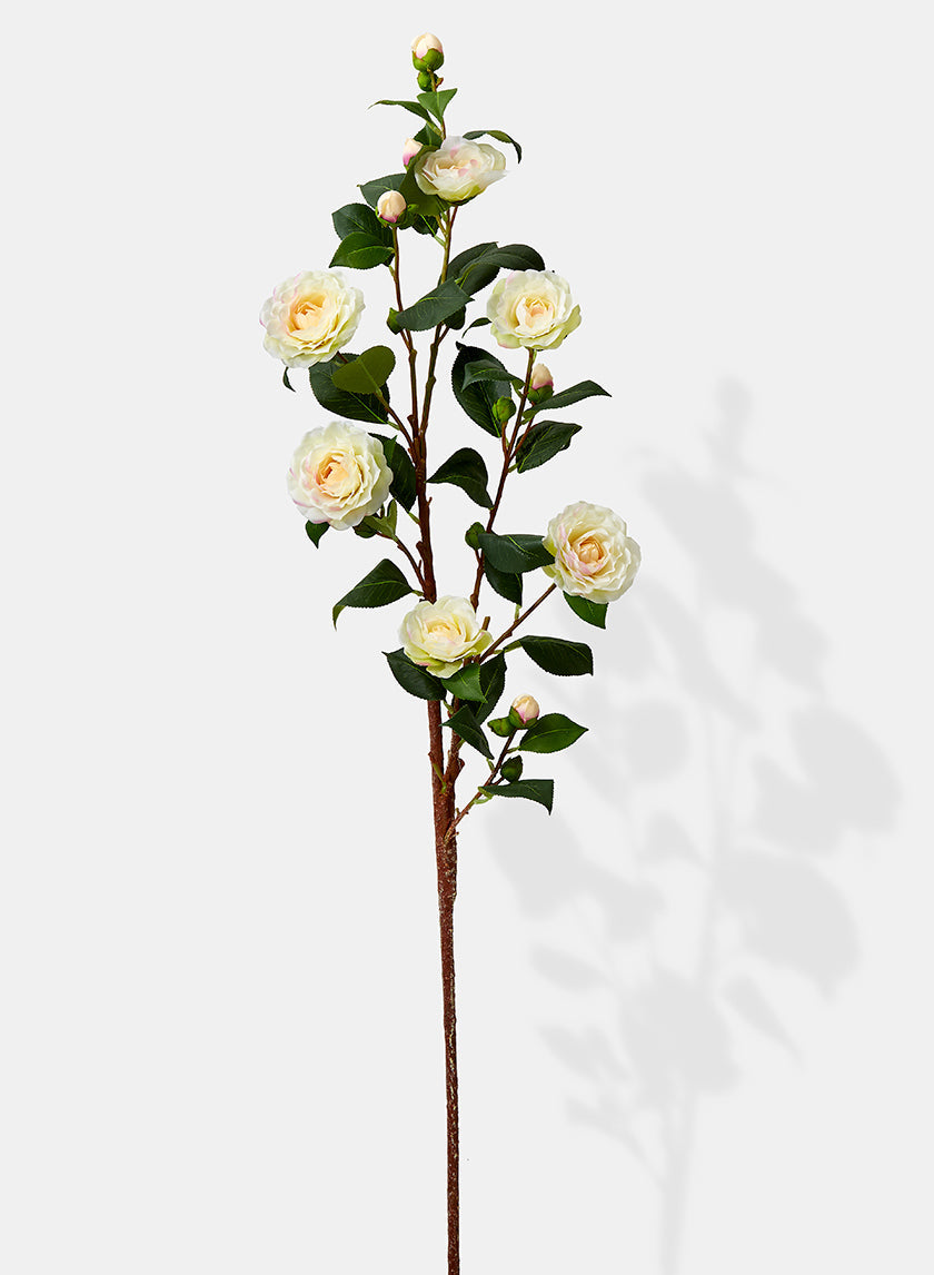 42in Long White Camellia Spray