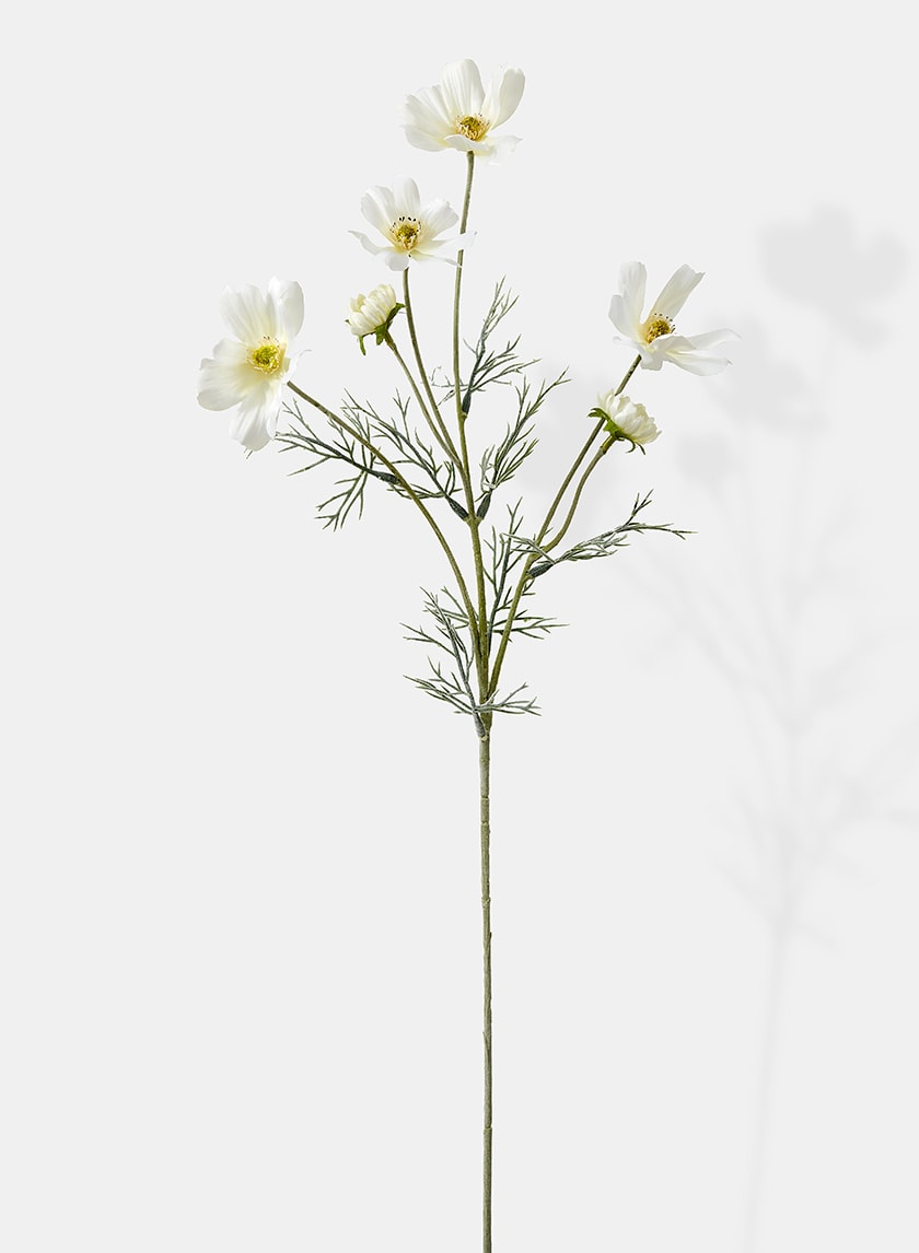 24in Long White Cosmos Spray