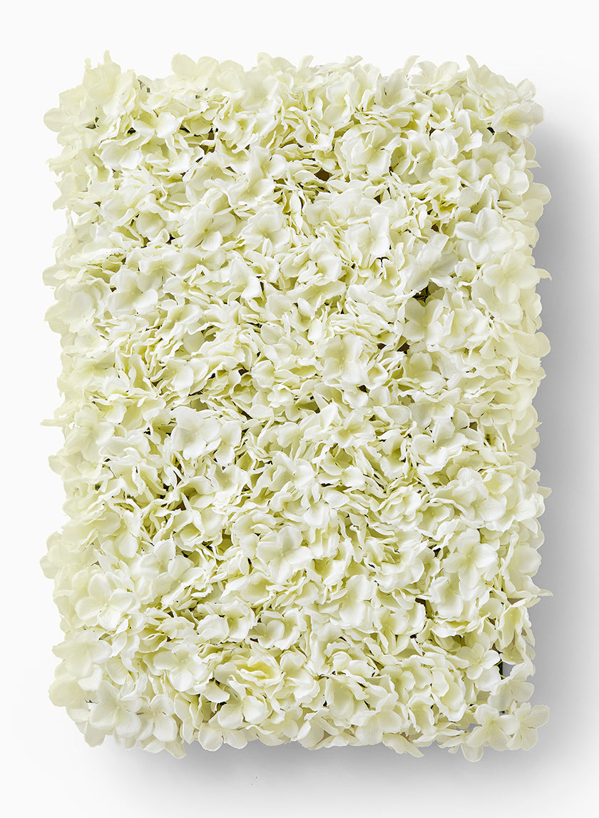 28in Long White Hydrangea Flower Block, Case of 4