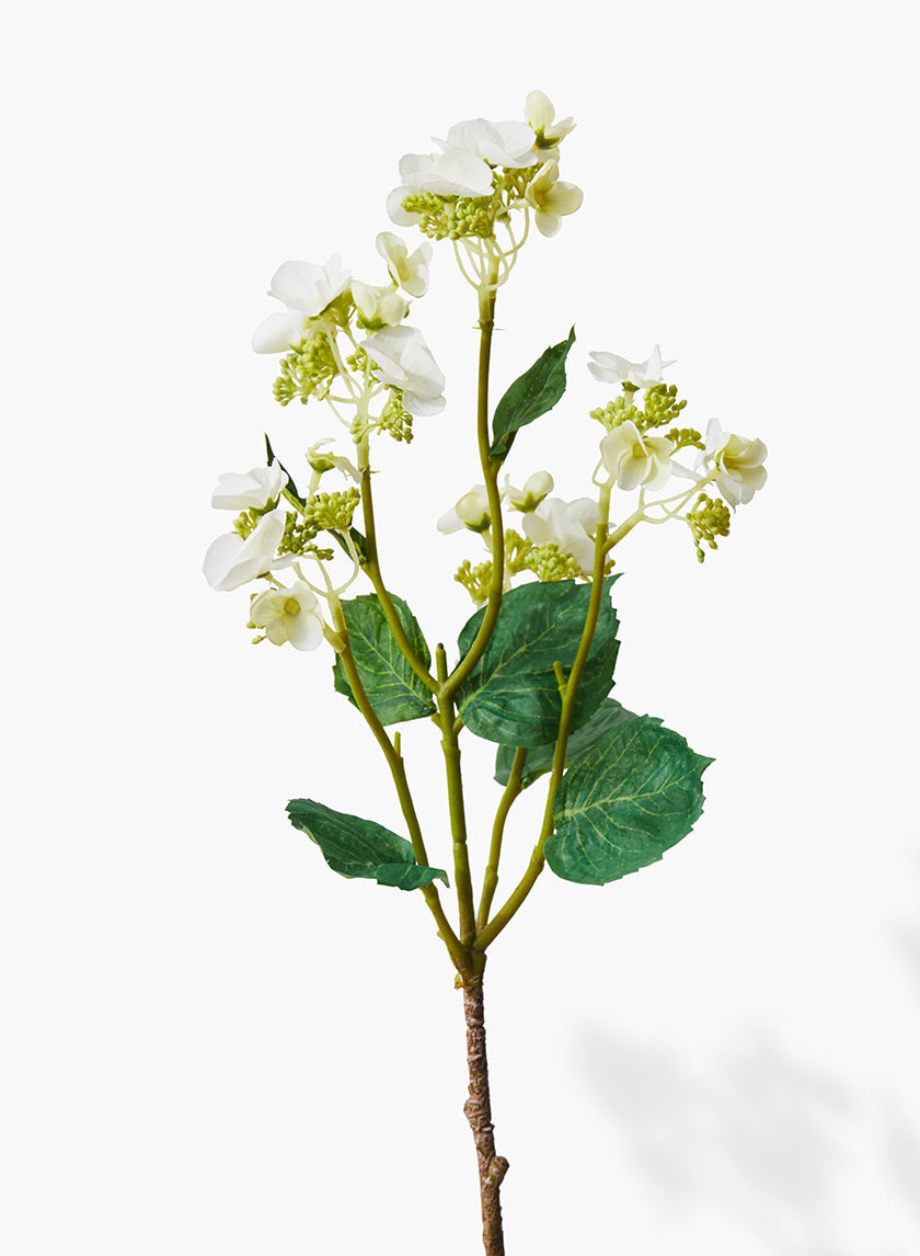 25in Long White Hydrangea Spray, Case of 12