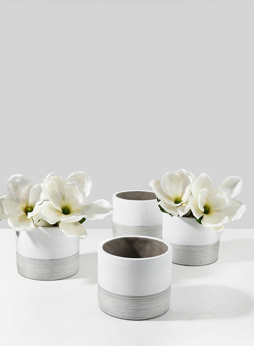 28in Long White Artificial Magnolia Spray